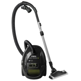 AEG ACSG 1300 Staubsauger Classic Silence Öko / mit Beutel / Aero Bodendüse / energiesparend / geräuscharm 72 dB(A) / schwarz-grün