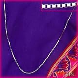 14K White Gold .9MM Box Chain 18