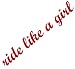 ride like a girl / script text Decal Sticker