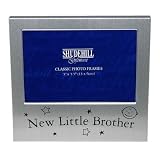 Silver Colour ' New Little Brother ' Photo Frame Gift - 5 x 3.5 inches