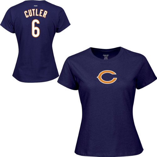 Reebok Chicago Bears Jay Cutler Women's Name & Number T-Shirt Large