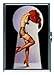 Pin Up Girl Through Keyhole Double-Sided Cigarette Case, ID Holder, Wallet with RFID Theft Protection