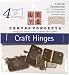 Decor Canvas Craft Hinges w/Nails: Brass, 4 Sets/Pkg.