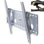 VideoSecu Silver Tilting- Wall Mount Bracket for Panasonic TC-L42U30 TC-P5032C TC-P50S30 PT50PD4P Flat Screen HDTV TV with Free 7 FT HDMI Cable 1WA