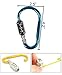 Large Blue 3 Dial Carabiner Style Metal Lock for Luggage, Bags, Lockers (3 Pack)