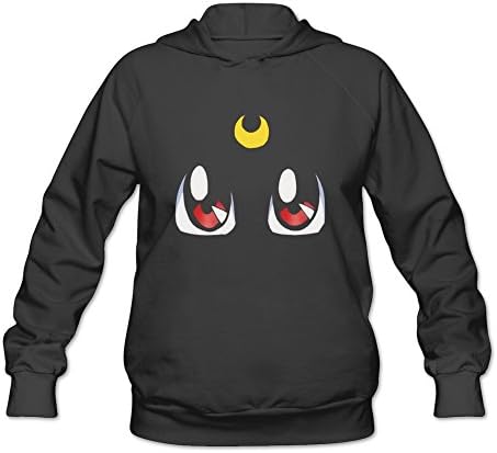 Shaningway Women's Sailor Moon Crystal Cat Hoodies Black