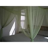 Lime Green 4 Corner / Post Bed Canopy Mosquito Net Queen King