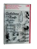 Eigenschaften efco Hobbyprodukte / Stempel Set mit 3 Acrylblocks, Einladung zur Taufe