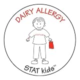 STAT KIDS Allergy Alert Stickers, Dairy Allergy