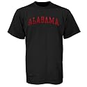 Alabama Crimson Tide Black Arch Lettering T-shirt