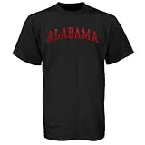 Alabama Crimson Tide Black Arch Lettering T-shirt
