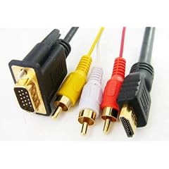 1,8 m Videokabel Anschlusskabel HDMI VGA Cinch Komponente YUV RGB