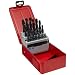 Dormer A190 High Speed Steel Jobber Length Drill Bit Set with Plastic Case, Black Oxide Finish, 118 Degree Conventional Point, Metric, 29 piece, 1.0 to 13.0 mm in 0.5 mm increments +3.3 mm, 4.2 mm, 6.8 mm, 10.2 mm