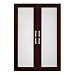 Solid Wood Closets DOESP Doors with Frosted Glass, Espresso, 2-Pack