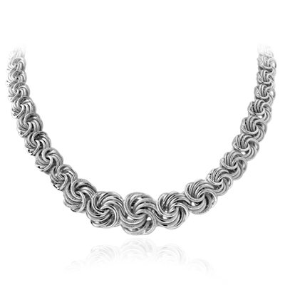 Sterling Silver Twisted Rolo 17 Necklace