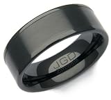 JGD Men's Ring 8mm, Zirconia Ceramic Ring