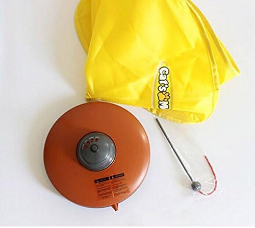 CS0016 Undercover Cat Meow Yellow Canvas Moving Mouse Play Pet Kitty Interactive Toy