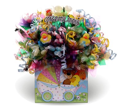 Baby Bouquet Gourmet Food Gift Basket by The Treasured Basket