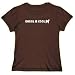 T-Shirt Womens Brown " DROOL IS COOL Alaskan Malamute " Dogs Large