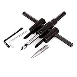 uxcell　調節可能なサークルカッター　40mm-120mmの直径　高速度鋼　ブラック