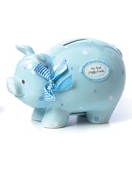 Baby Product: Nat and Jules My First Piggy Bank, Large, Blue - Nat and Jules