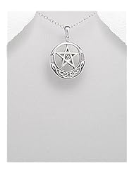 Celtic Pendant Necklace In 92.5 Sterling Silver