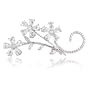 Diamond 18k White Gold Brooch Pin