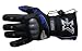 Motorradhandschuh, WASSERDICHTER PROTEKTOREN -Übergangshandschuh, 3M-SCOTCHLITE-Keder als Reflektor, mit Klimamembraneeschwarz-blau M [STREET CYCLE]