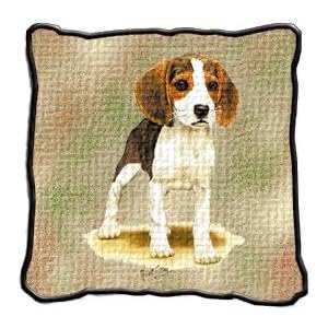 Beagle Puppy Woven Pillow