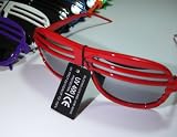 NEW HALF KANYE WEST SHUTTER SHADES HIP HOP SUNGLASSES - RED