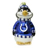 NFL Blown Glass Penguin Christmas Tree Ornament