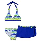 Girls' Xhilaration® 3-Piece Hawaiian BoardShort - - Blue