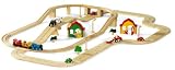 BRIO 33202 Wooden Rail and Road Set: Holiday 74 pieces