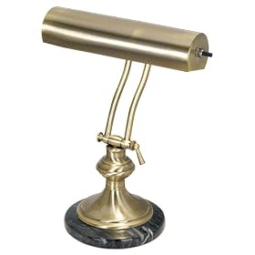 Antique Brass With Marble Piano Desk Lamp