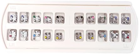 OrthoExtent Solar Series Nickel Free Orthodontic Metal Brackets Roth .022 Slot, 3-4-5 Hooks, Set of 10