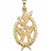 14K Yellow Gold Remembrance Charm Pendant