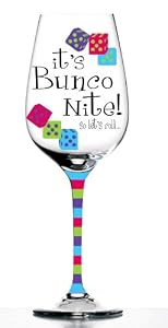 Bunco Nite Stemware Glass