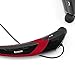Rymemo 2015 Newest Universal Wireless Bluetooth 4.1 Music Stereo Sports/Running & Gym/Exercise Headset Headphone w/Microphone Vibration Neckband Style for iPhone Samsung (Red-Black)