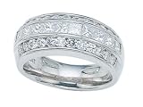 1.85 cts Princess Diamonds Band - Platinum, 18kt White or Yellow Gold
