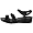 Camper Women's Diminuto Wedge Sandal,Black,38 EU (US Women's 8 M)