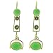 14K Green Gold Chrysoprase & Green Sapphire Exclaim Earrings by Suz Andreasen, MADE IN AMERICA