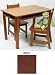 Lipper International 534C Child`s Rectangular Table and 2-Chair Set, Cherry