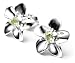 Jewelry : Sterling Silver and Peridot Flower Earrings by Zina