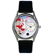 Whimsical Watches Women's S0820002 Hockey Black Leather Watch
