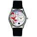 Whimsical Watches Women's S0820002 Hockey Black Leather Watch