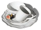 Pinzon Country Crafts 4-Piece Place Setting, Service for 1, Florentina White
