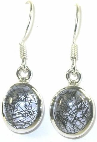Oval Tourmalated Quartz Sterling Silver Earrings