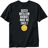 T-Shirt Black  Dutch Antillean Boobies Make Me Smile !  Netherlands Antilles Country