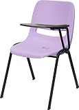 Lavender Tablet Arm Chair Desk with Left Side Tablet [RUT-EO1-LV-LTAB-GG]