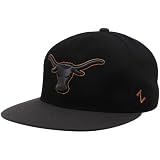 Zephyr Texas Longhorns Black Carbon Fitted Hat (6 3/4)